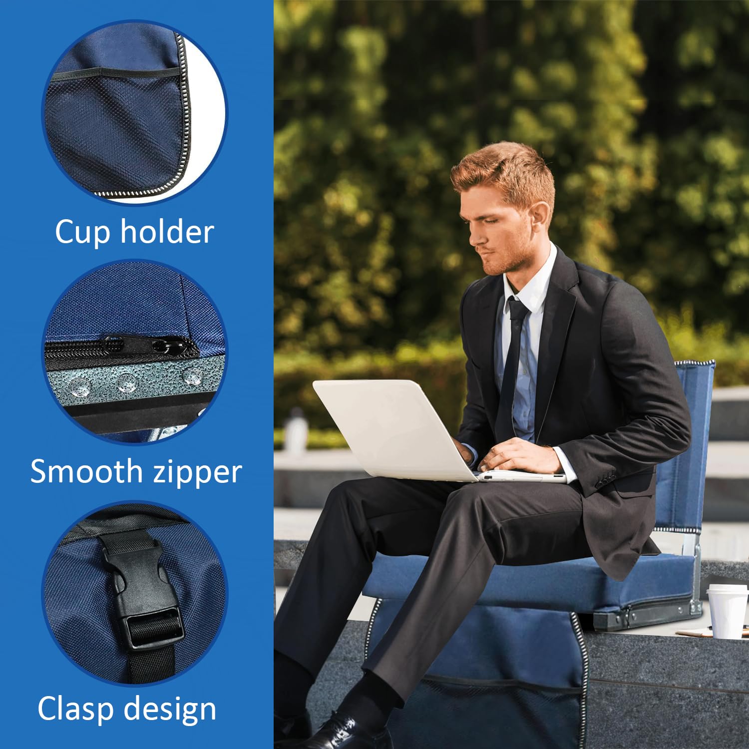 SAILARY anti-slip rubber strips on base providing stable grip on benches