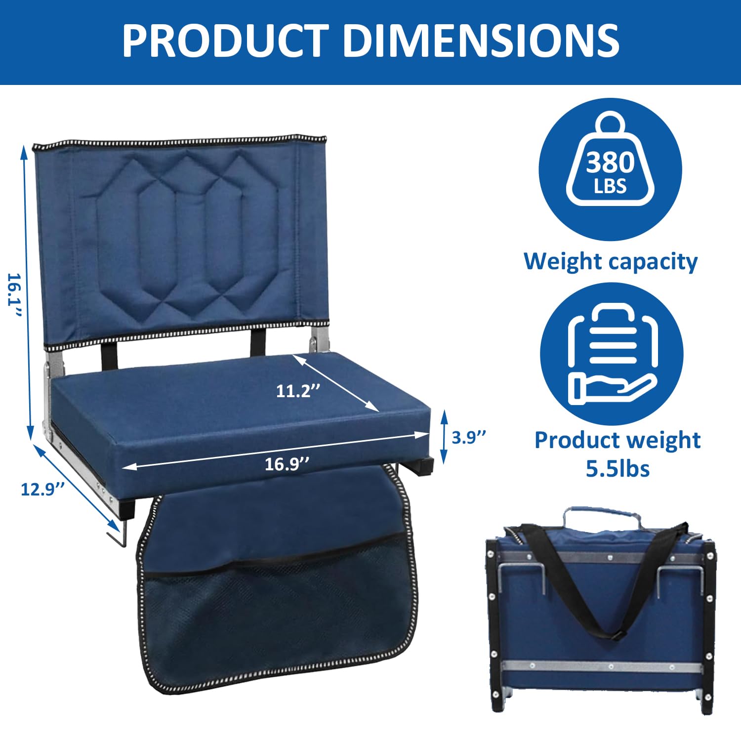 SAILARY close-up of ultra-soft foam backrest for lumbar support