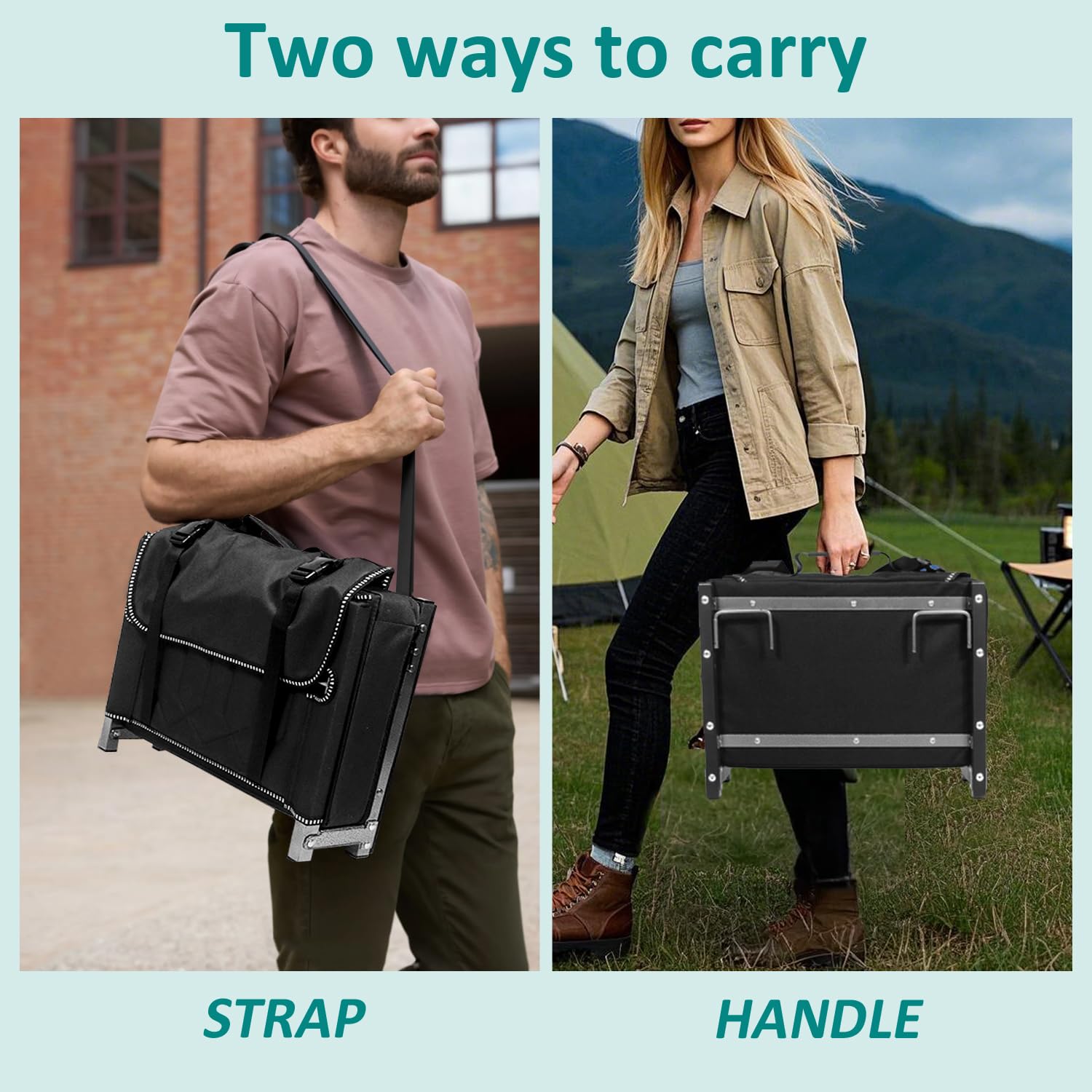 SAILARY folded with shoulder strap and handle for easy transport