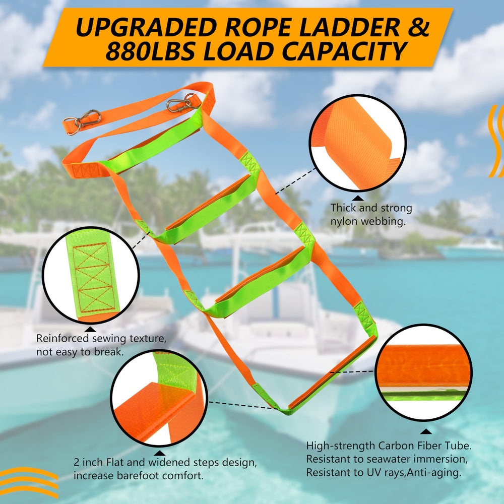 sailpref close-up of carbon fiber step highlighting rigidity and anti-slip surface