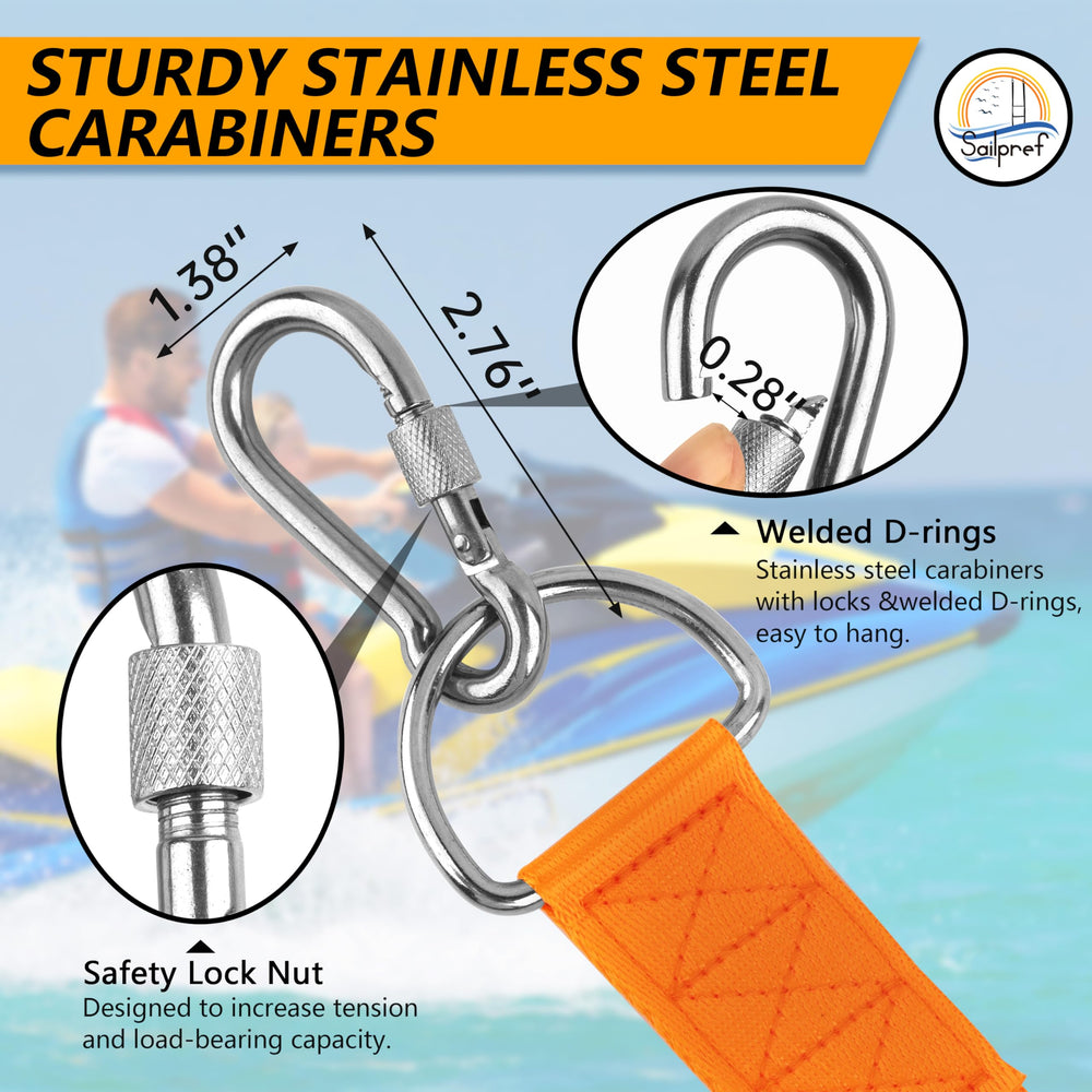 sailpref webbing and reinforced stitching detail showing durable load-bearing strength