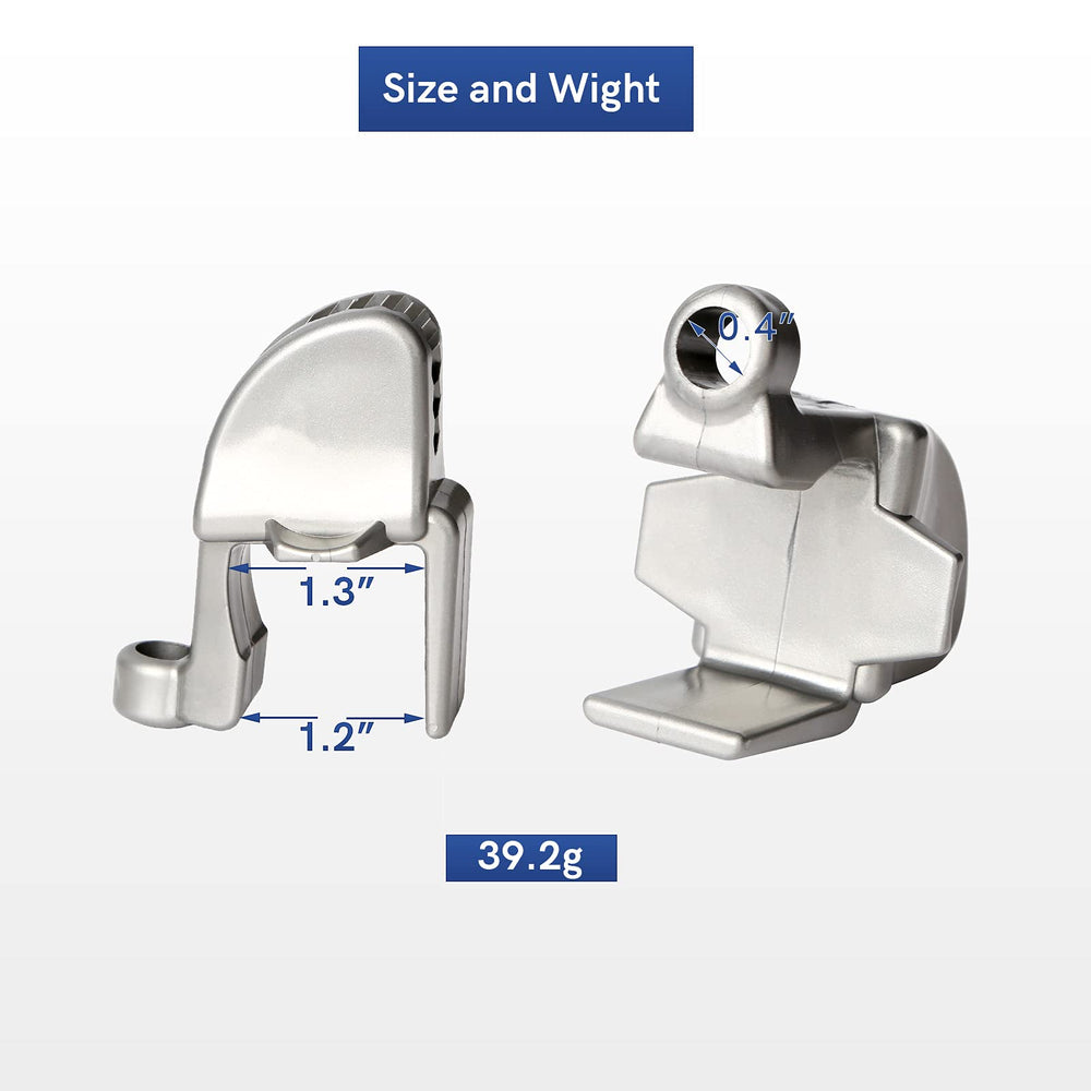 SailVoya close-up of clip clamp showing secure rail grip and protection