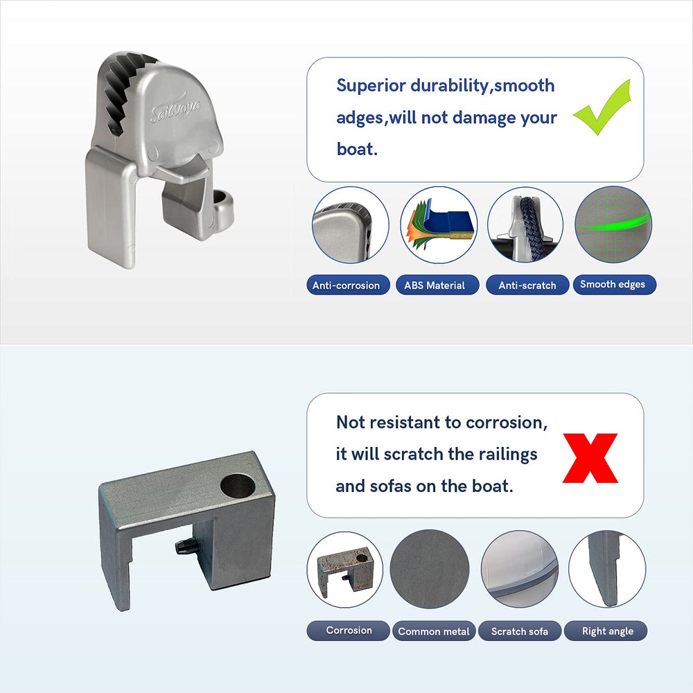 SailVoya clip next to ruler demonstrating compact size for easy storage