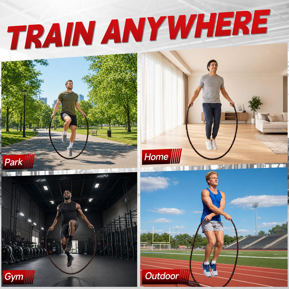 SaintCos lifestyle shot in home gym promoting efficient compact workouts