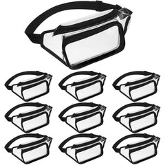Saintrygo front view of clear fanny pack showing organized visibility benefit