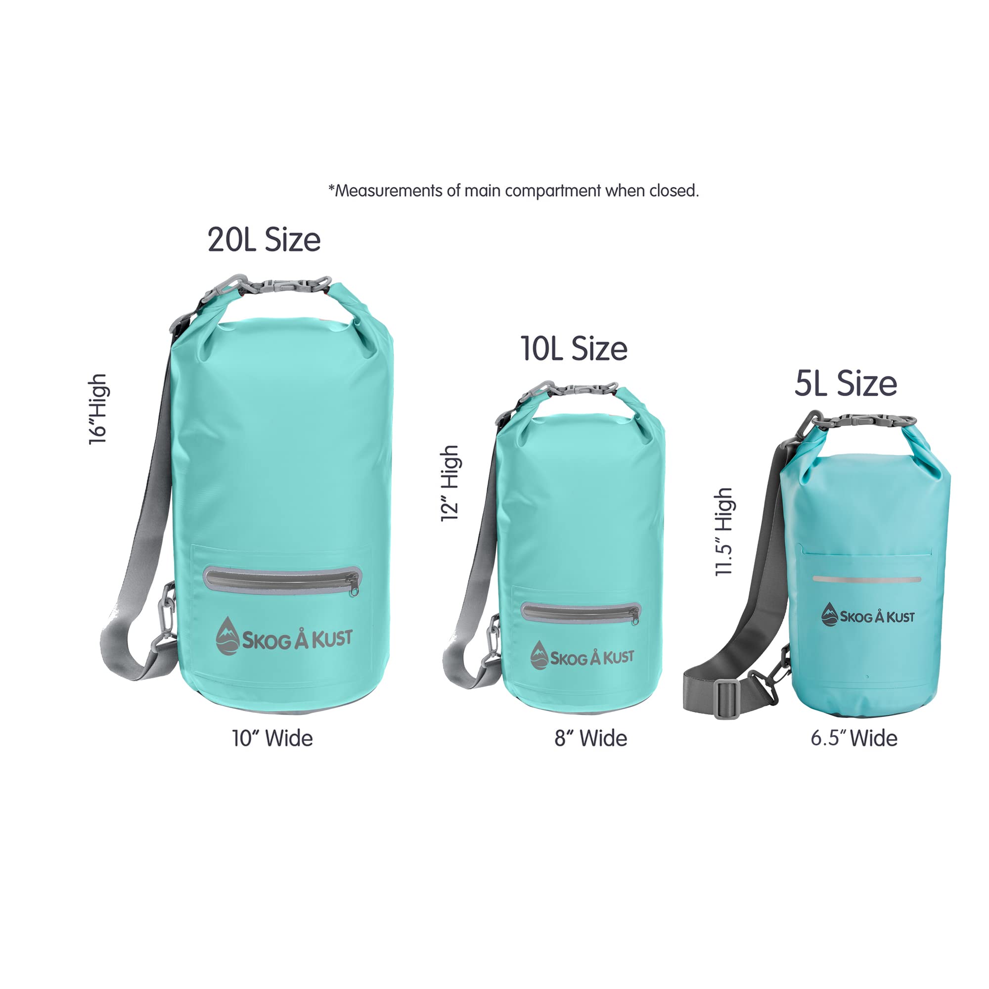 Såk Gear DrySak detachable shoulder strap and clip for comfortable carry