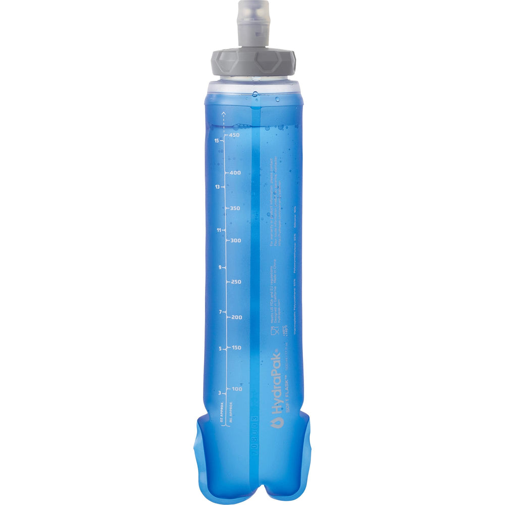 Salomon soft flask high-flow valve close-up delivering quick sips and leak protection