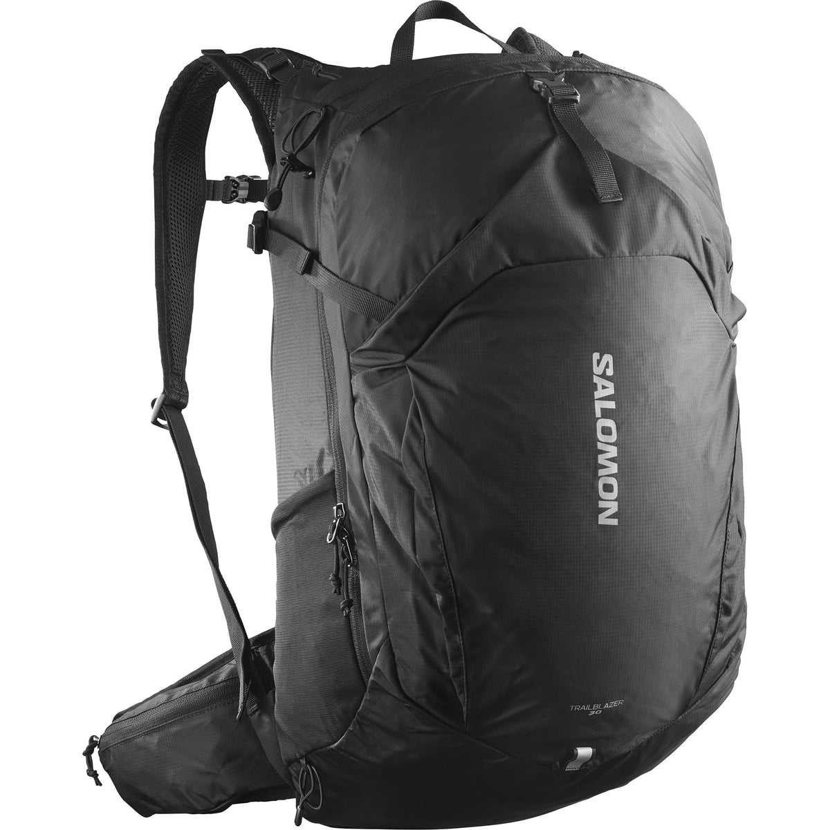 Salomon Trailblazer 30 front view showing streamlined storage and quick access