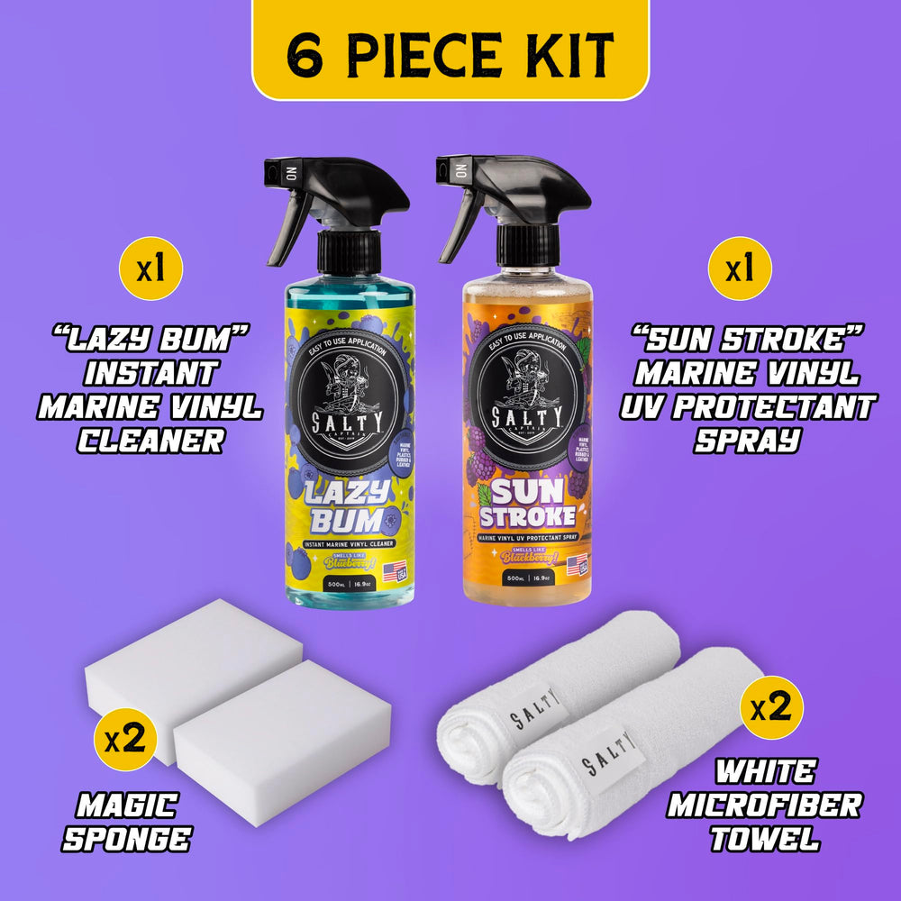 Salty Captain Lazy Bum cleaner bottle showing easy spray application