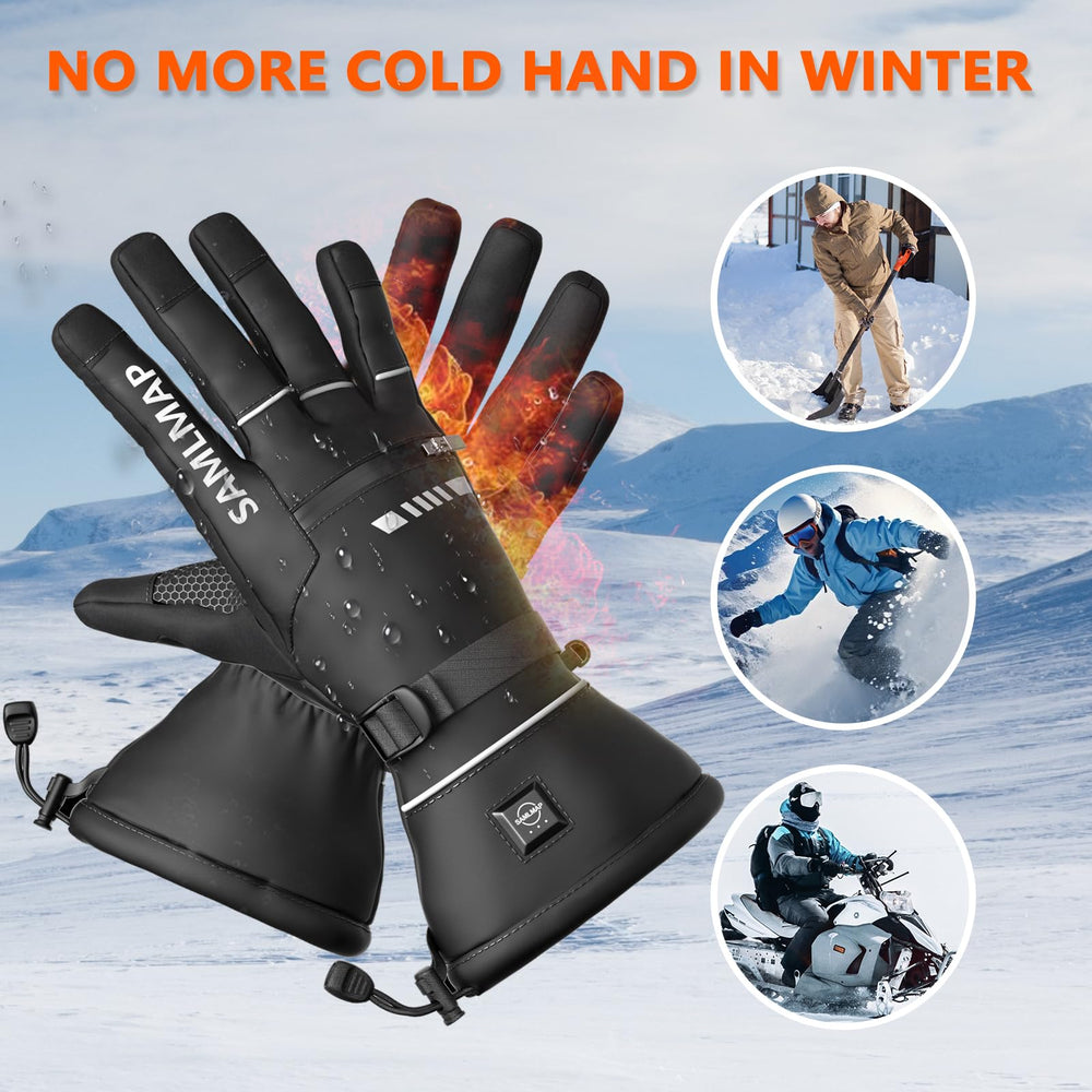 SAMLMAP glove on hand beside ruler showing size and fit benefit for accurate selection