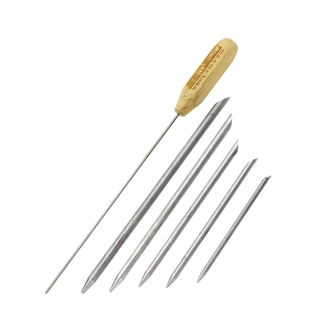 Close-up of an aluminum fid tip from Samson Rope illustrating smooth finish for snag-free tucks