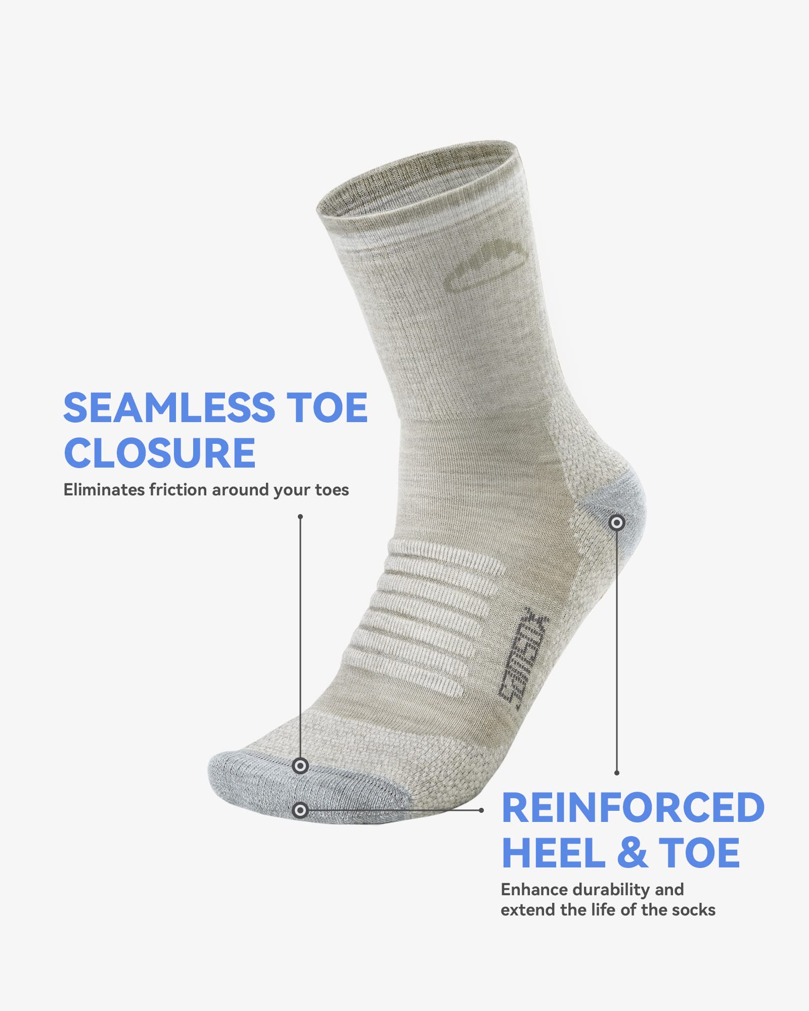 SAMSOX lifestyle image of a hiker wearing socks to show comfort and trail readiness