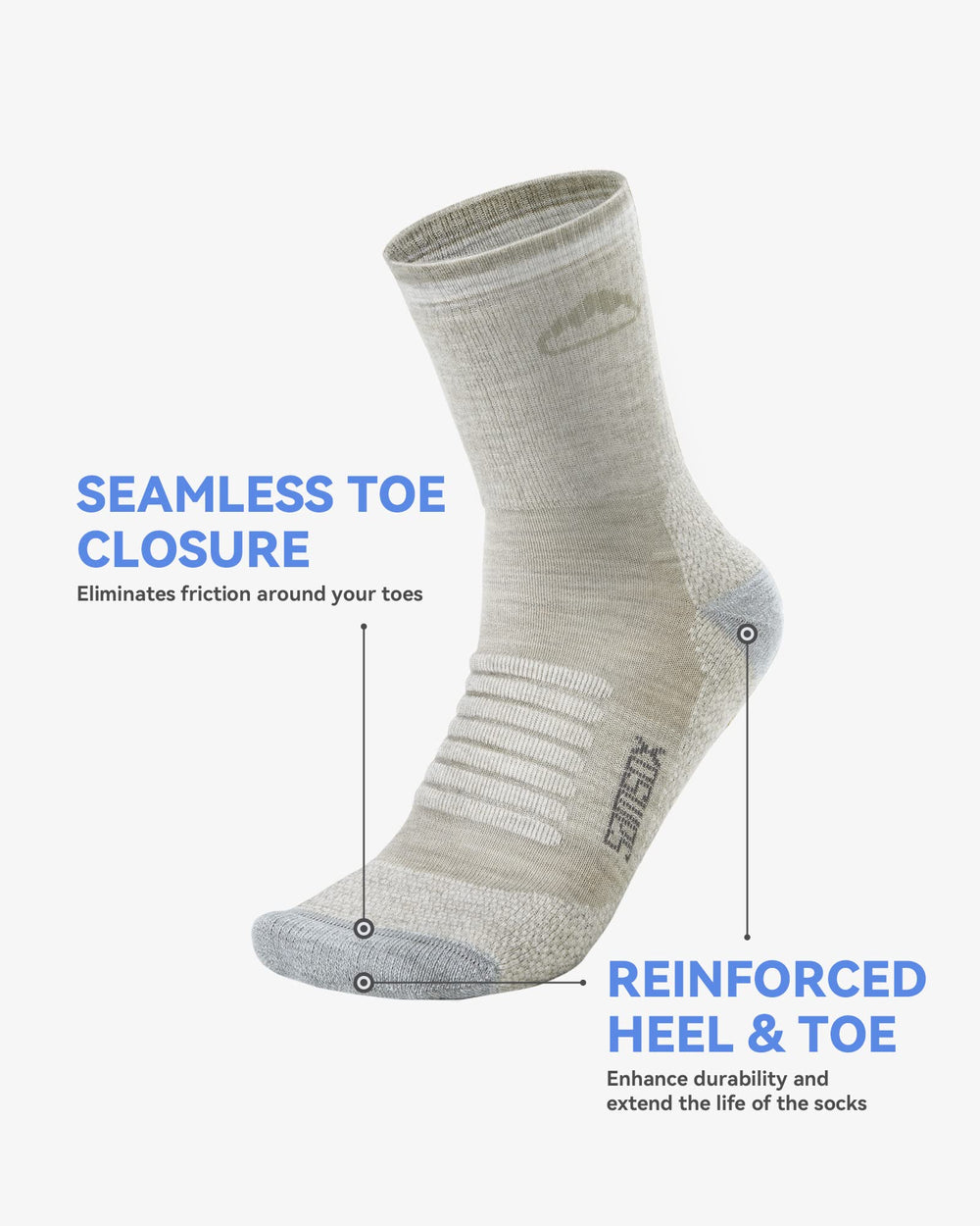 SAMSOX lifestyle image of a hiker wearing socks to show comfort and trail readiness