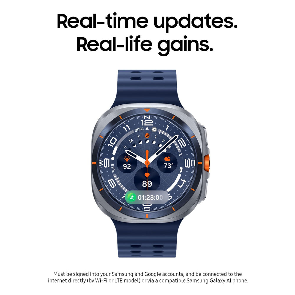 Samsung Galaxy Watch Ultra GPS map screen demonstrating accurate route tracking