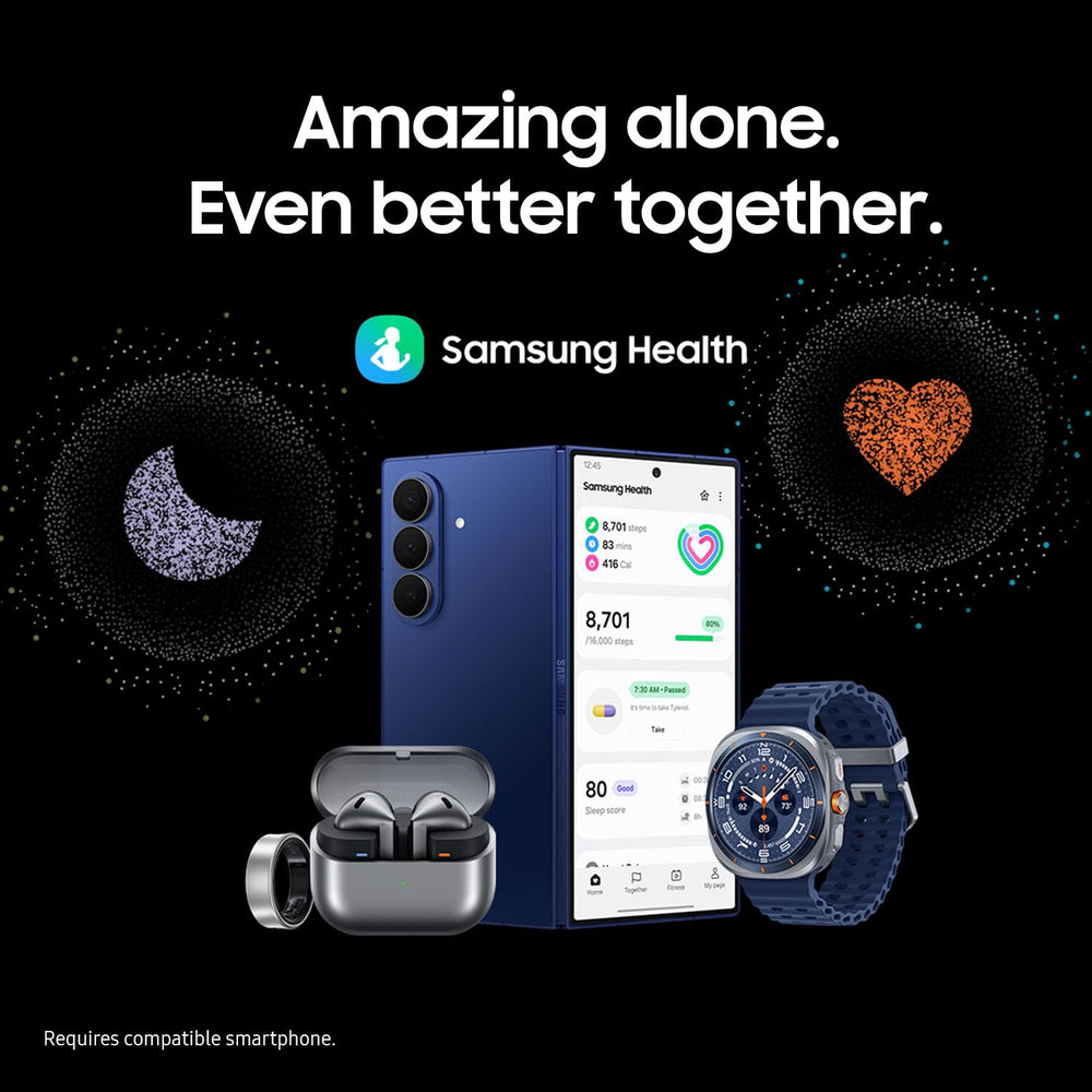 Samsung Galaxy Watch Ultra scale size comparison showing 47mm fit and wearability