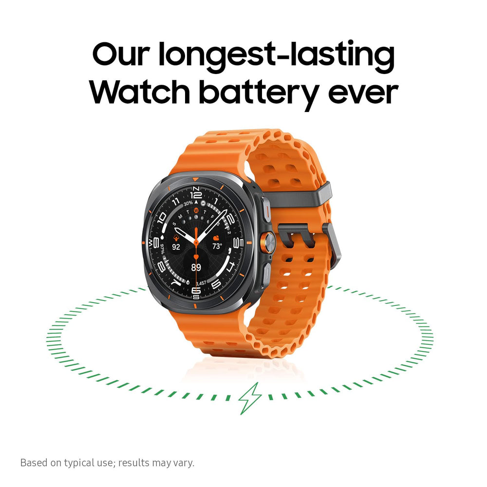 Samsung Galaxy Watch Ultra titanium side profile highlighting durable casing benefit