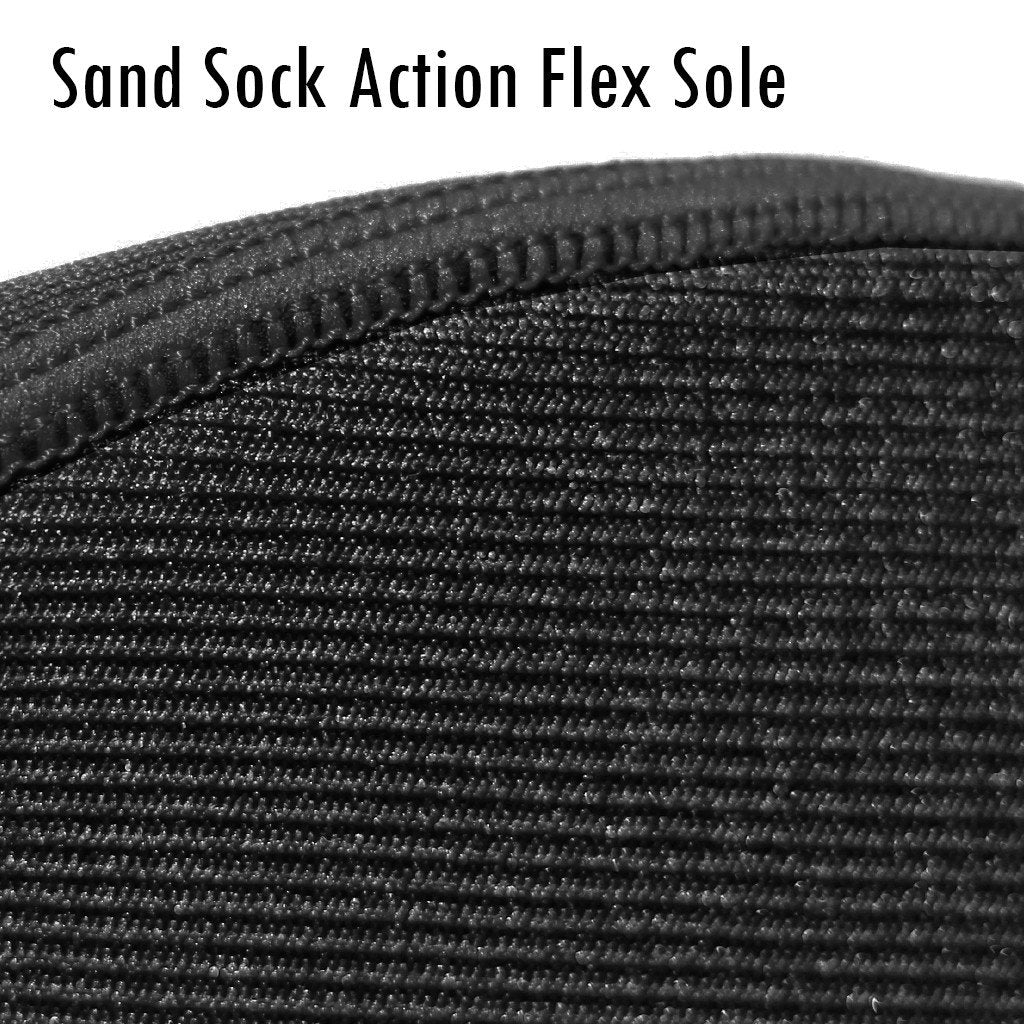 Sand Socks SPRITES close-up of neoprene Action Flex sole for grip and durability