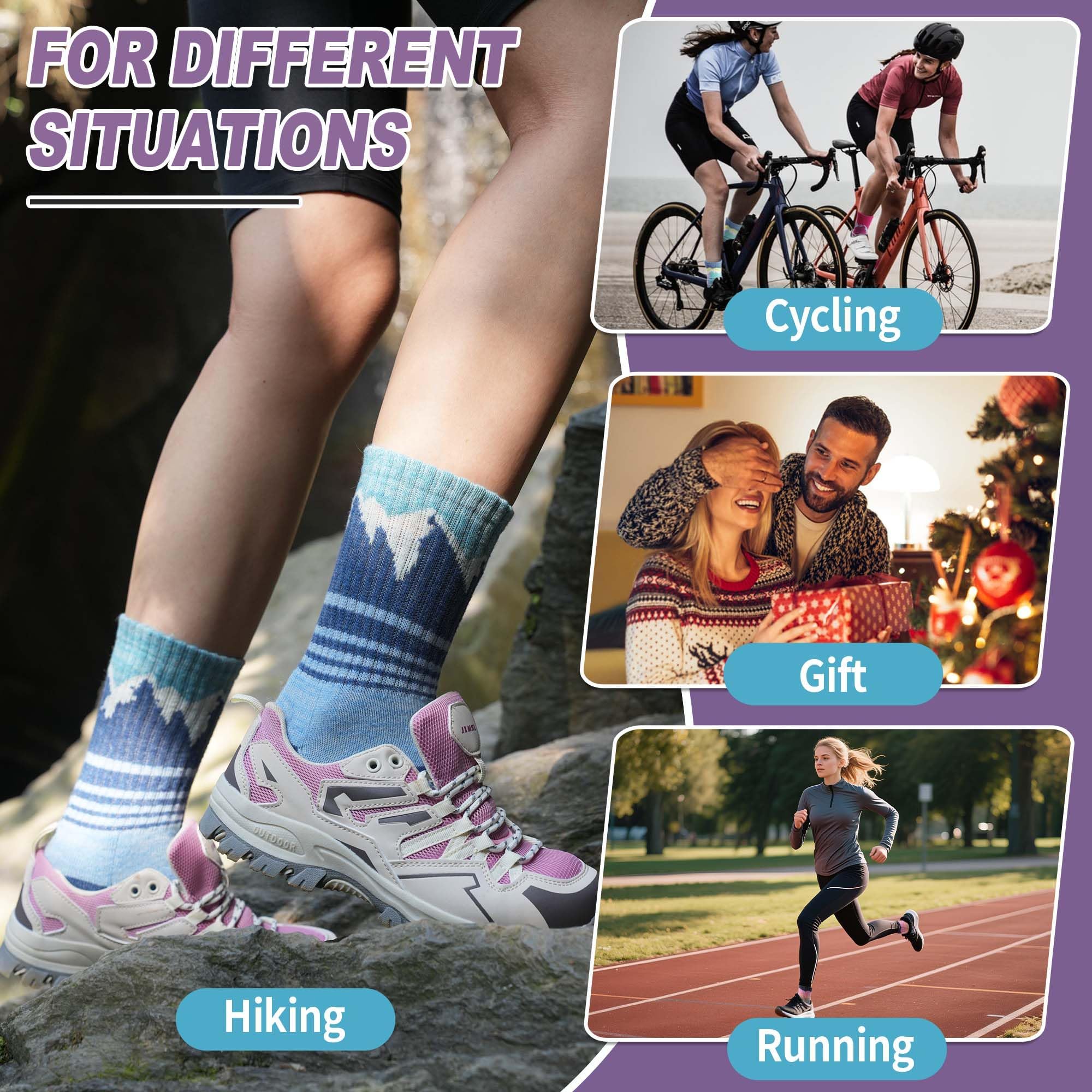 Sandsuced socks worn on a winter trail emphasizing warmth and breathable comfort outdoors
