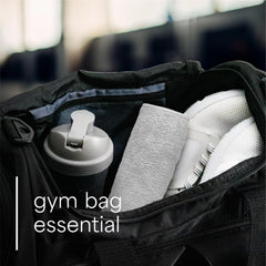 S&T INC. towel draped on gym bench protecting equipment and providing hygiene