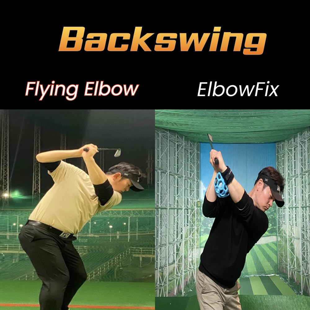 sangsang ElbowFix used during putting on green to promote steady forearm connection