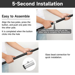 SANLIKE closeup of spring‑button lock demonstrating secure quick setup