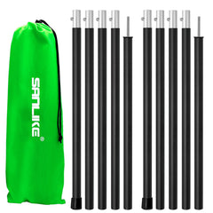 SANLIKE two aluminum poles front view showing length and finish, durable lightweight support