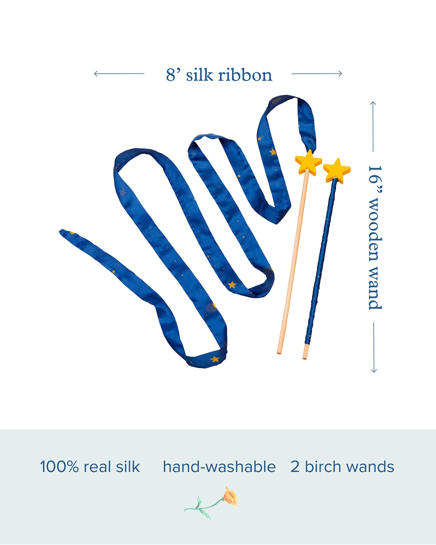 Sarah's Silks streamer size comparison with child showing easy-to-hold scale benefit