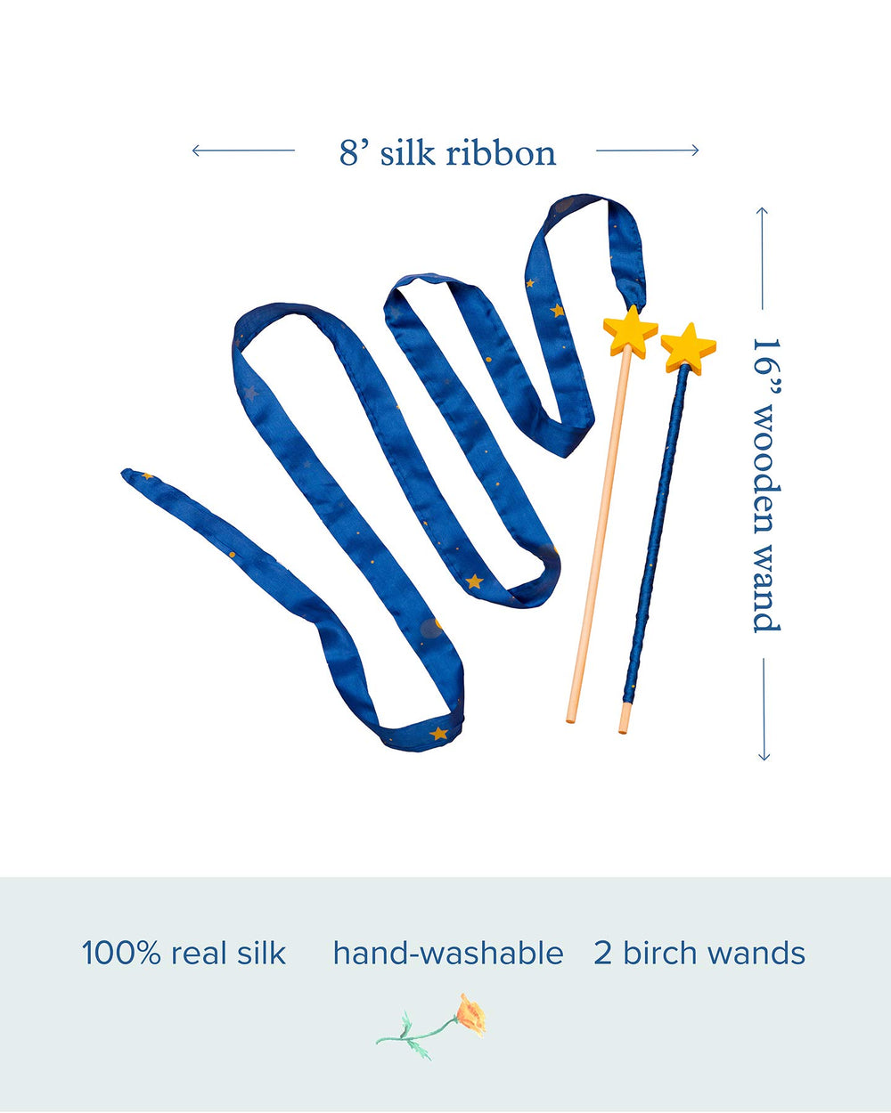 Sarah's Silks streamer size comparison with child showing easy-to-hold scale benefit
