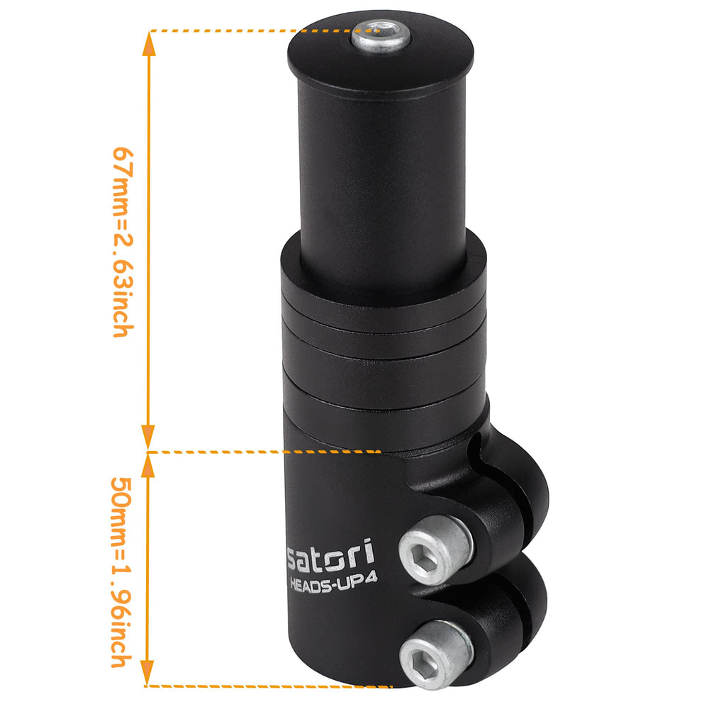 Satori Heads-UP4 close-up of included spacers and hardware for precise adjustment