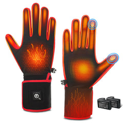 SAVIOR HEAT front packaging showing heated glove liners and accessories, clear product contents