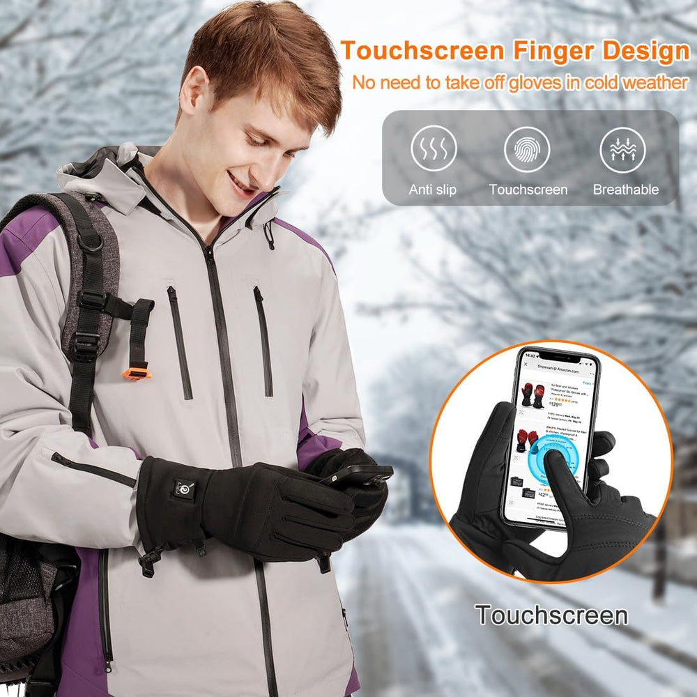 SAVIOR HEAT liners layered under winter gloves to add thin heated insulation for activities