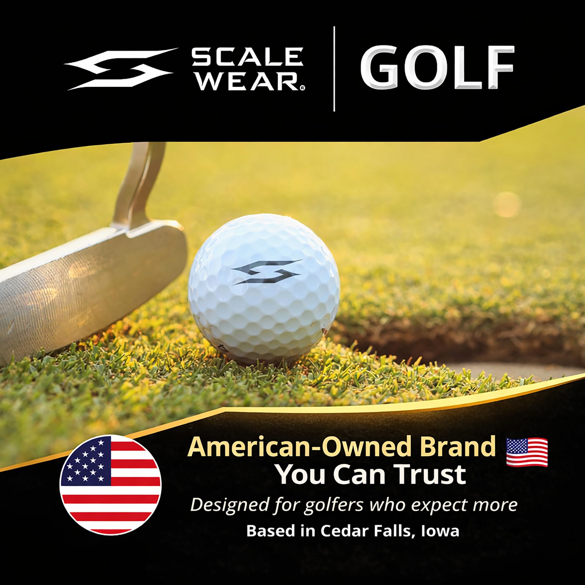 Scale Wear Design glove on golfer at course conveying fun social play