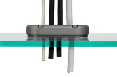 Scanstrut DS-Multi installed on boat deck with solar cable routing, watertight feedthrough