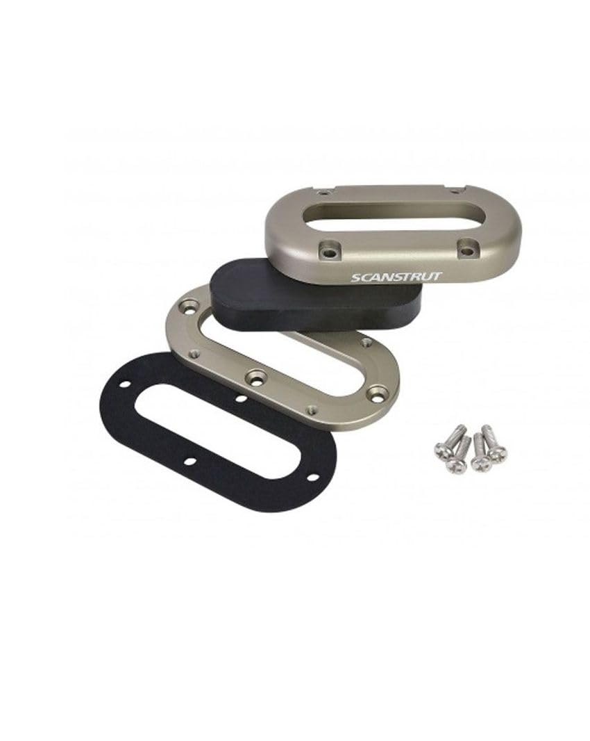 Scanstrut DS-Multi close-up of multiple cable ports and undrilled bung, flexible cable layout