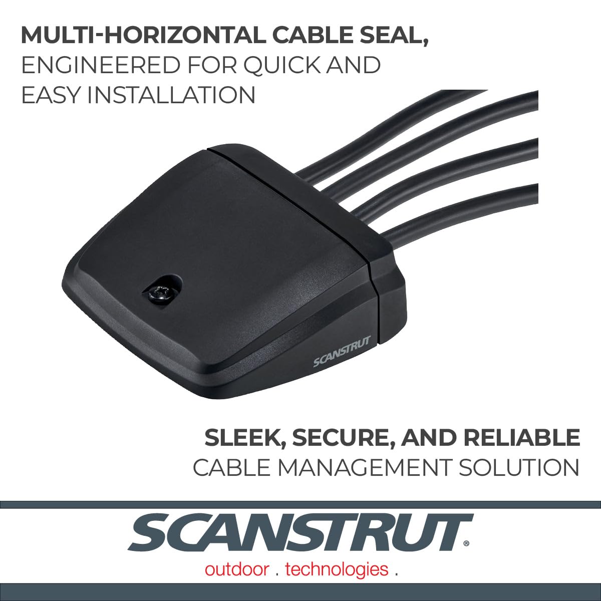 Scanstrut side profile of low-profile seal demonstrating slim, unobtrusive installation