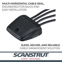 Scanstrut side profile of low-profile seal demonstrating slim, unobtrusive installation