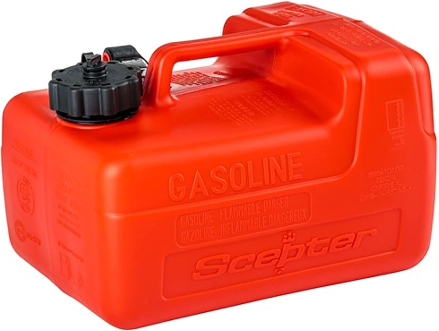 Scepter 3.2 gallon front view showing shape and molded feet for stable deck placement