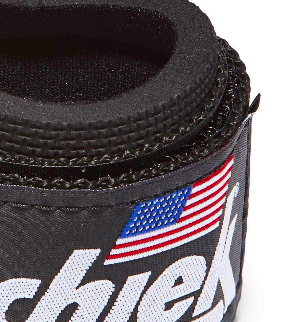 Schiek neoprene padding closeup providing comfortable wrist cushioning