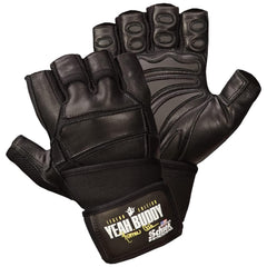 Schiek glove front view showing fit and support benefits
