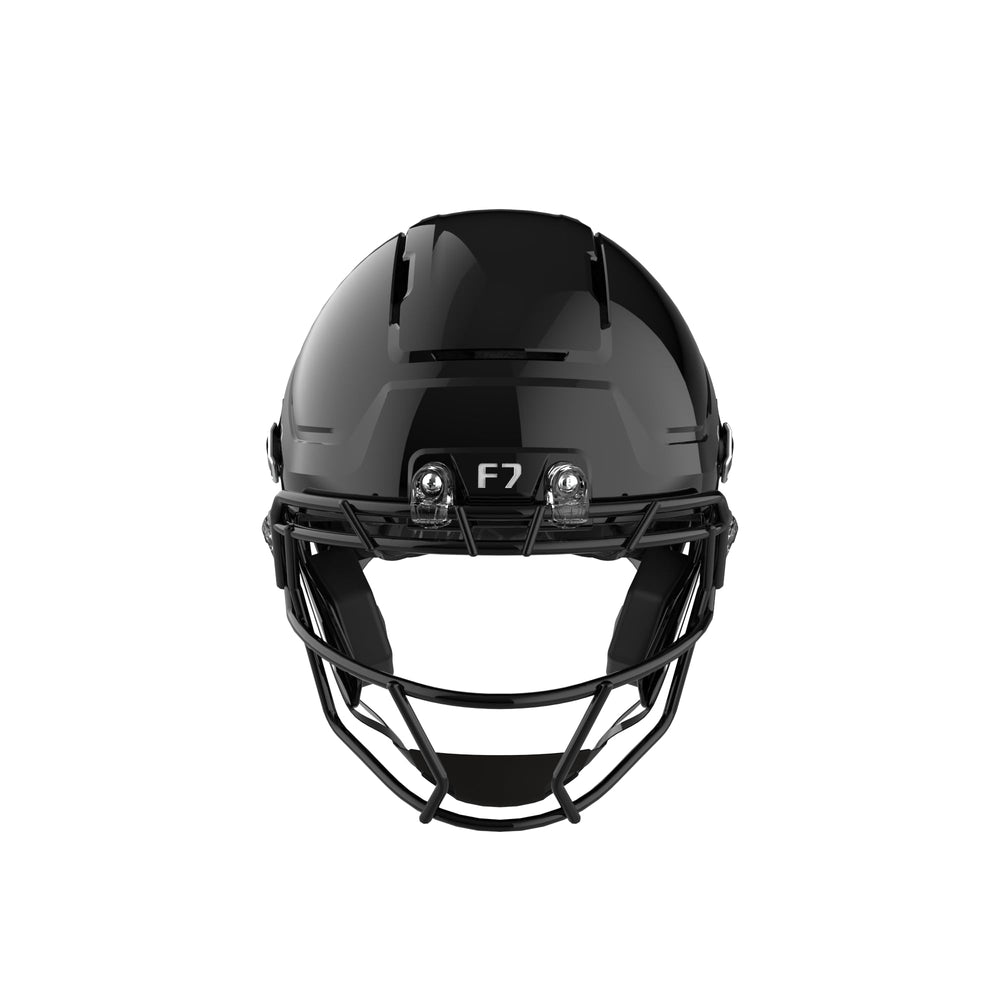 Schutt F7 AiR Youth carbon steel facemask detail for secure protection