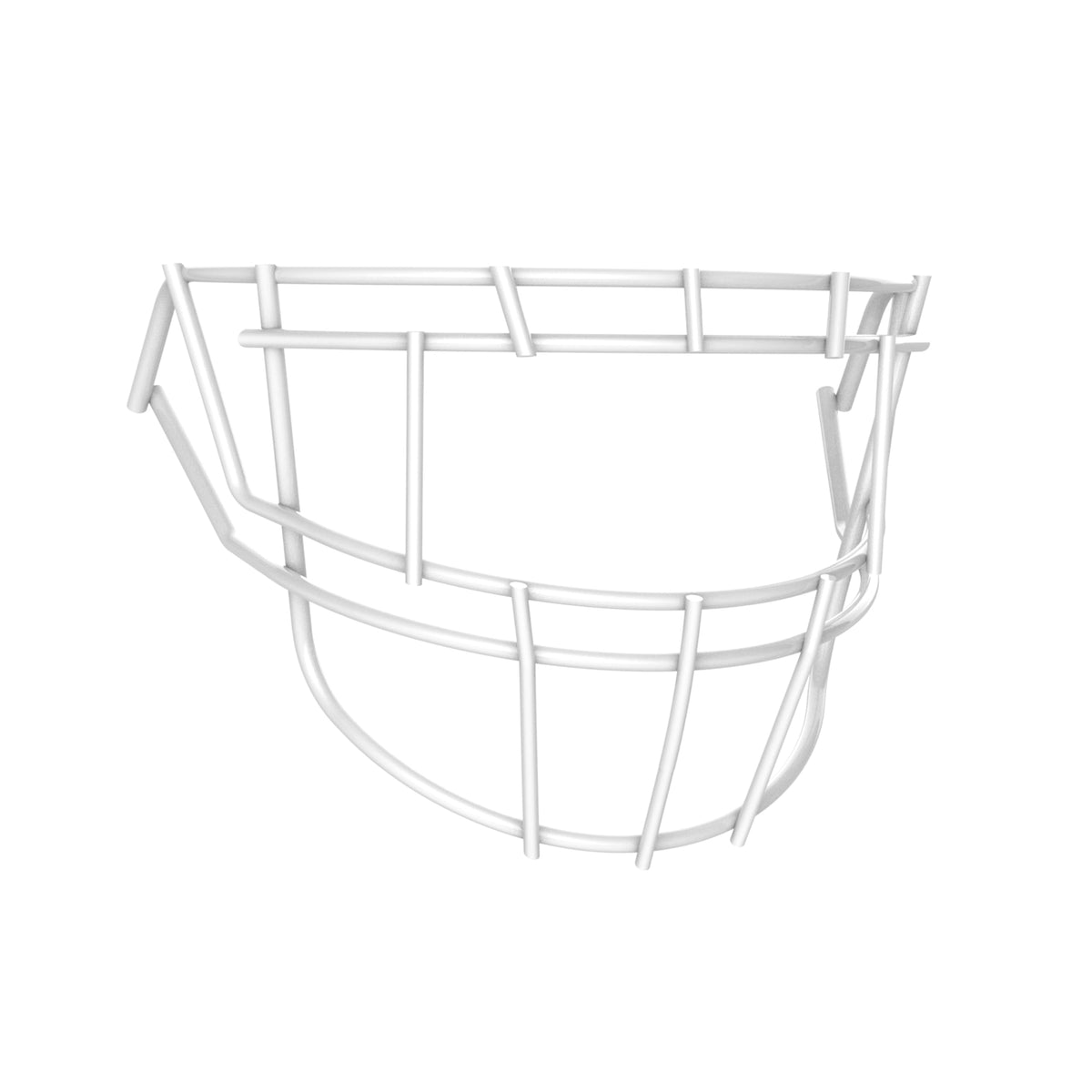 Schutt V-EGOP II-TRAD-NB facemask front view showing clear sightlines and secure fit