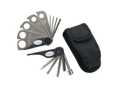 Schwinn multi-tool front view showing compact foldable design and portability benefit