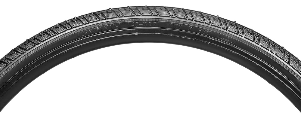 Schwinn tire beside ruler showing 38mm width for correct sizing confirmation