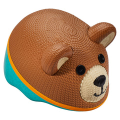 Schwinn helmet front view showing teddy bear design and playful protection