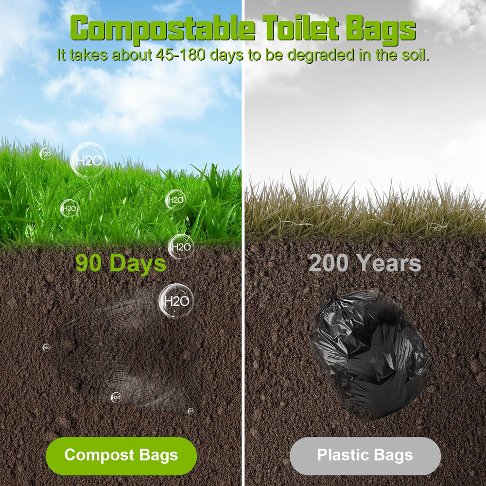 Sckee liner in outdoor camping setting offering discreet, sanitary waste management