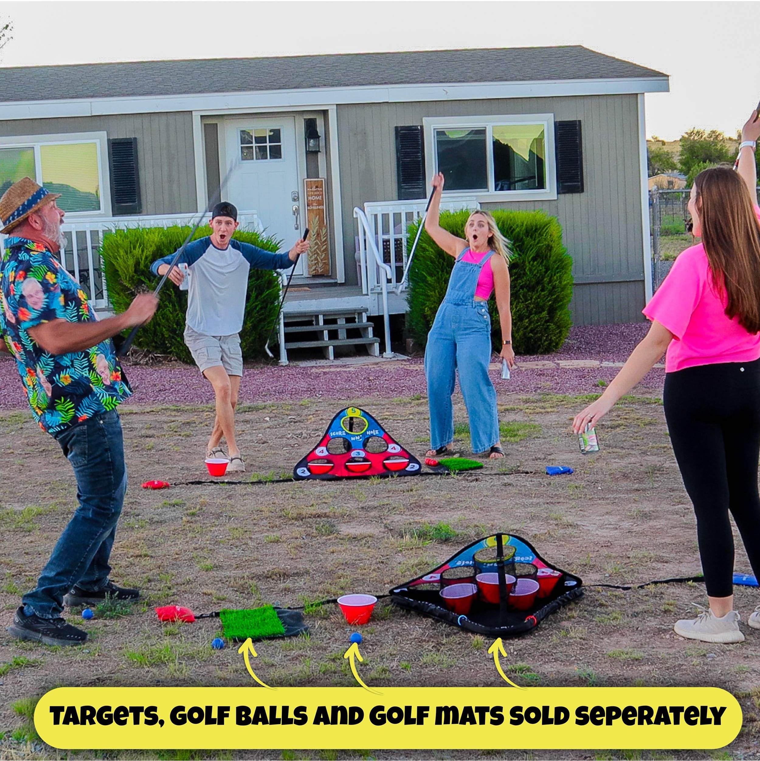 SCORE NN' cups and balls floating on lake for durable play