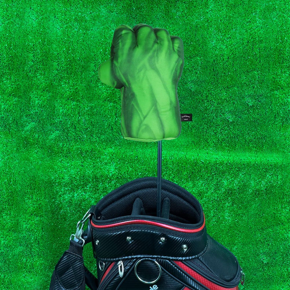 Scott Edward cover on golf bag in lifestyle shot adding personality