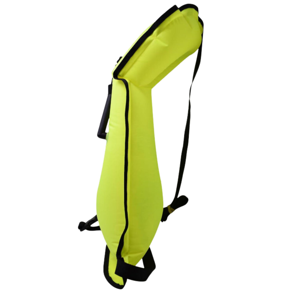 Scuba Choice close-up of oral inflator for easy buoyancy adjustment