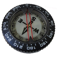 Scuba Choice compass close-up of aluminum finish highlighting durable build benefit