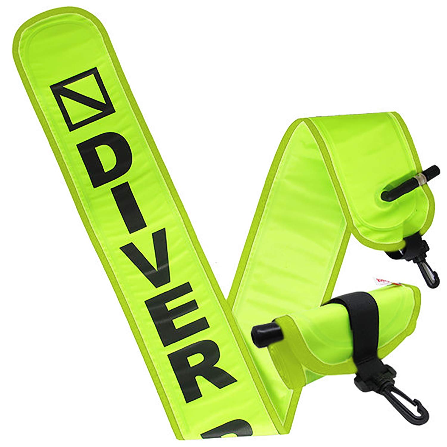 Scuba Choice inflated surface marker on water improving diver visibility